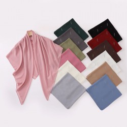 Women Musulmanas Hijab Estrás Gasa Square Scarf Chal Envoltura Estolas Scarf