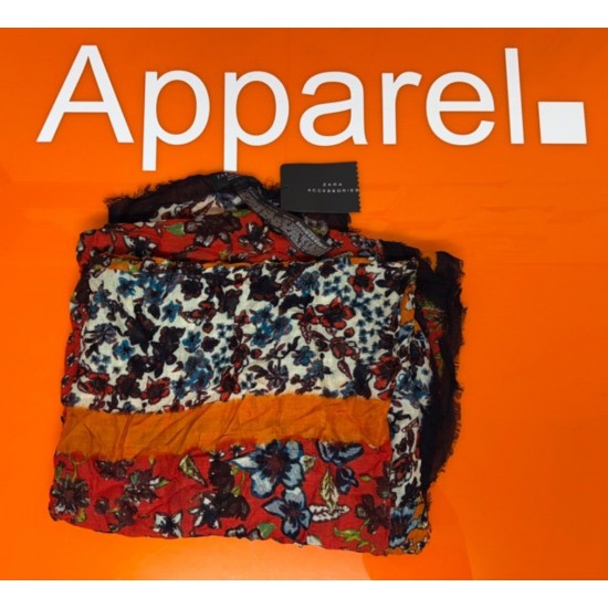 Scarf de colores con Printed Floral Zara, NUEVA, talla mediana, b193