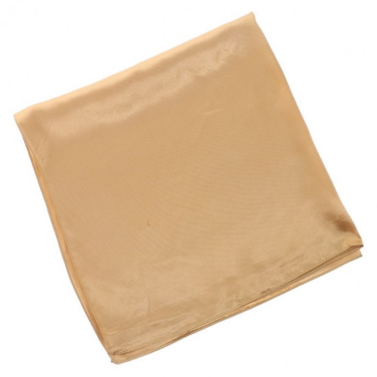 2pcs Women Lady Solid Color Wrap Scarf Fashion Square Scarf Accessory (Golden)