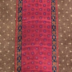 LIZ CLAIBORNE ACCESORIOS 1991 Scarf Estilizada Floral Silk Feel Japón Rojo Verde 10x52