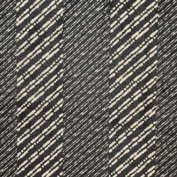 Una Scarf de gasa vintage a rayas negras y marfil para dama