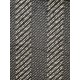 Una Scarf de gasa vintage a rayas negras y marfil para dama