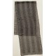 Una Scarf de gasa vintage a rayas negras y marfil para dama