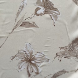 Scarf de gasa vintage moderna con diseño de flores marfil para damas