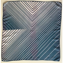 1 Scarf vintage Square de 26 pulgadas con diseño de rayas azules y blancas para damas
