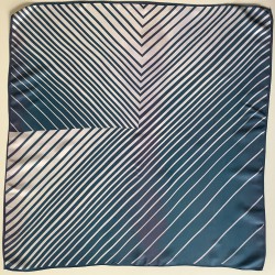 1 Scarf vintage Square de 26 pulgadas con diseño de rayas azules y blancas para damas