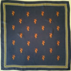 Scarf vintage Square de 27 pulgadas con diseño de campanas azul marino 1 A para dama