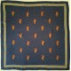 Scarf vintage Square de 27 pulgadas con diseño de campanas azul marino 1 A para dama