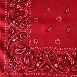 Scarf bandana vintage 29* roja con diseño de Cashmere Feel Square de 22 pulgadas