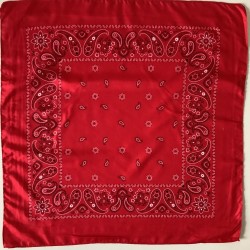 Scarf bandana vintage 29* roja con diseño de Cashmere Feel Square de 22 pulgadas