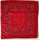 Scarf bandana vintage 29* roja con diseño de Cashmere Feel Square de 22 pulgadas