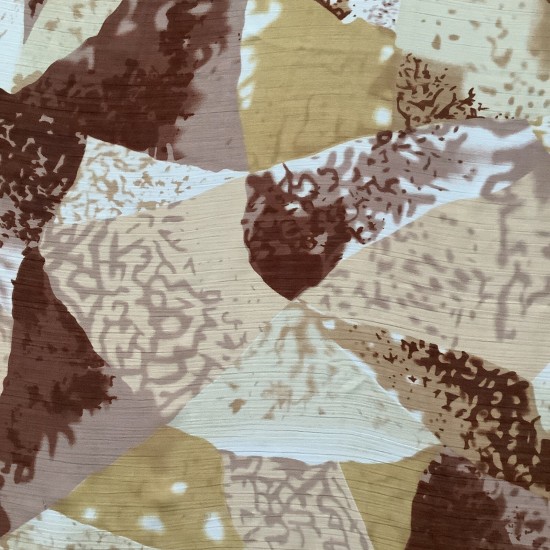 1 Scarf de gasa vintage Square de 44 pulgadas con diseño abstracto marrón de Morqawar