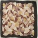 1 Scarf de gasa vintage Square de 44 pulgadas con diseño abstracto marrón de Morqawar