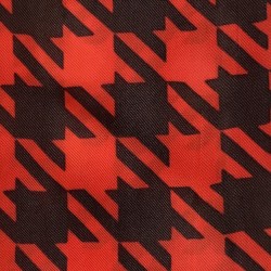 Scarf de doble capa vintage de diseño a cuadros 22 A negro y rojo para dama
