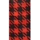 Scarf de doble capa vintage de diseño a cuadros 22 A negro y rojo para dama