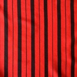 Una Scarf de gasa vintage Square de 29 pulgadas a rayas rojas y negras de Tipo Royal