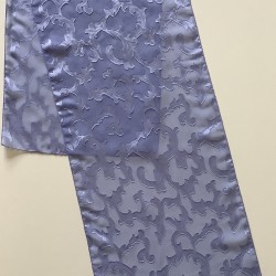 Una Scarf flocada azul vintage de gasa y satén para damas