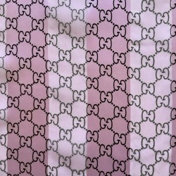 33 A Scarf Abstracta Moderna Vintage Negra y Rosa de Gasa y Satén a Rayas