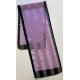 33 A Scarf Abstracta Moderna Vintage Negra y Rosa de Gasa y Satén a Rayas