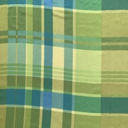 Scarf de gasa vintage con diseño a cuadros verde y azul 6 A