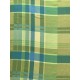 Scarf de gasa vintage con diseño a cuadros verde y azul 6 A