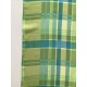 Scarf de gasa vintage con diseño a cuadros verde y azul 6 A