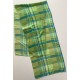 Scarf de gasa vintage con diseño a cuadros verde y azul 6 A