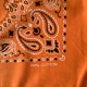Scarf Bandana 96 An Orange Paisley Design 21 Pulgadas Square Vintage 100% Algodón