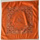 Scarf Bandana 96 An Orange Paisley Design 21 Pulgadas Square Vintage 100% Algodón