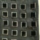 A Black Geometric Design Vintage Chiffon & Velvet Double Layer Scarf