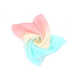 Scarf elegantes únicas para Women Scarf de gasa color degradado (azul cielo y rosa)