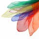 12 piezas Scarf con dobladillo de Silk Feel coloridas accesorios de baile para malabares para uso doméstico