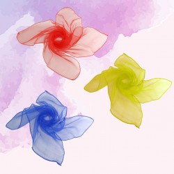 12 piezas Scarf con dobladillo de Silk Feel coloridas accesorios de baile para malabares para uso doméstico