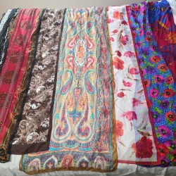 Lot of 7 Assorted Scarves, Elaine Gold, Jones Studio, Unsigned Rectangular Scarf