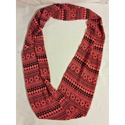 WOMENS VARIOUS INFINITY BLACK PINK, WHITE PEACH PINK AZTEC, SOLID PINK SCARVES Scarf
