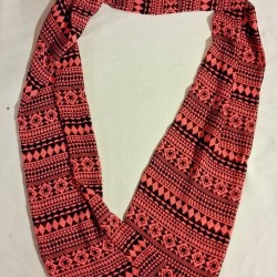 WOMENS VARIOUS INFINITY BLACK PINK, WHITE PEACH PINK AZTEC, SOLID PINK SCARVES Scarf