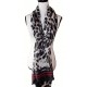 INC Women's Printed Animal Wrap Scarf With Striped Border $44.50 MSRP NEW