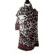 INC Women's Printed Animal Wrap Scarf With Striped Border $44.50 MSRP NEW