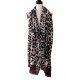 INC Women's Printed Animal Wrap Scarf With Striped Border $44.50 MSRP NEW