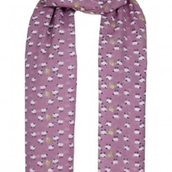 Peony® Women Oveja Printed Scarf Damas Fashion Scarf Rosa