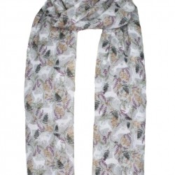 Peony® Women Reno Ciervo Printed Scarf Damas Fashion Scarf Gris