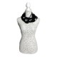 Scarf de Women negra blanca cuello calavera Scarf largas de gasa