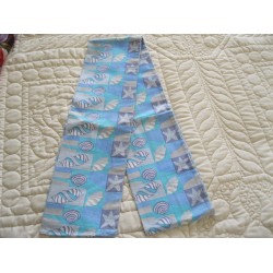 2 Scarf DE ALGODÓN VINTAGE DE SEGRETS Printed DE SOL MOTIVO DE CONCHA MARINA