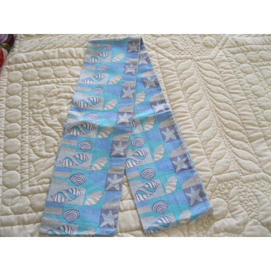 2 Scarf DE ALGODÓN VINTAGE DE SEGRETS Printed DE SOL MOTIVO DE CONCHA MARINA