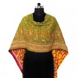 Cotton Kantha Scarf Head Wrap Dupatta Headband Collar Neckerchief Scarves