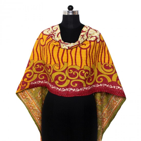 Cotton Kantha Scarf Head Wrap Dupatta Headband Collar Neckerchief Scarves