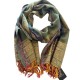 Codello Verde Paisley Grande 100% Lana Scarf Pashmina Estola 50x190 cm