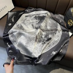 Scarf Square 100 % Silk Feel morera 27