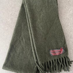 Cashmere Scarf Dark Green Men Women Vintage EX
