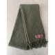 Cashmere Scarf Dark Green Men Women Vintage EX